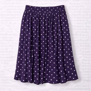 Vintage Fritzi California Purple Polka Dot Midi Skirt Size M